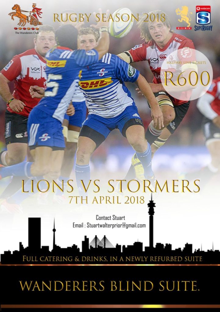 wanderers club Lions vs Stormers - 7th April 3